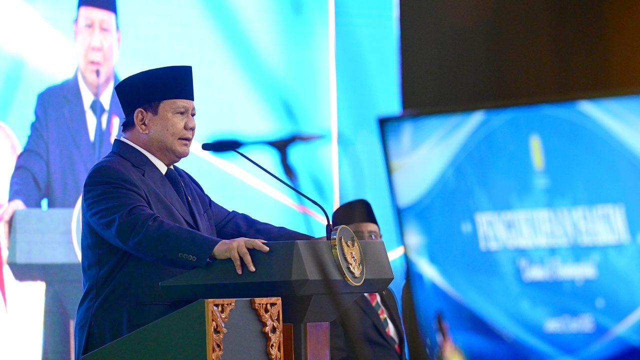 Presiden Prabowo Subianto menghadiri Pengukuhan Hakim Mahkamah Agung Republik Indonesia Tahun 2025 di Kantor Mahkamah Agung, Jakarta, pada Kamis, 12 Juni 2025. Foto: BPMI Setpres/Muchlis Jr
