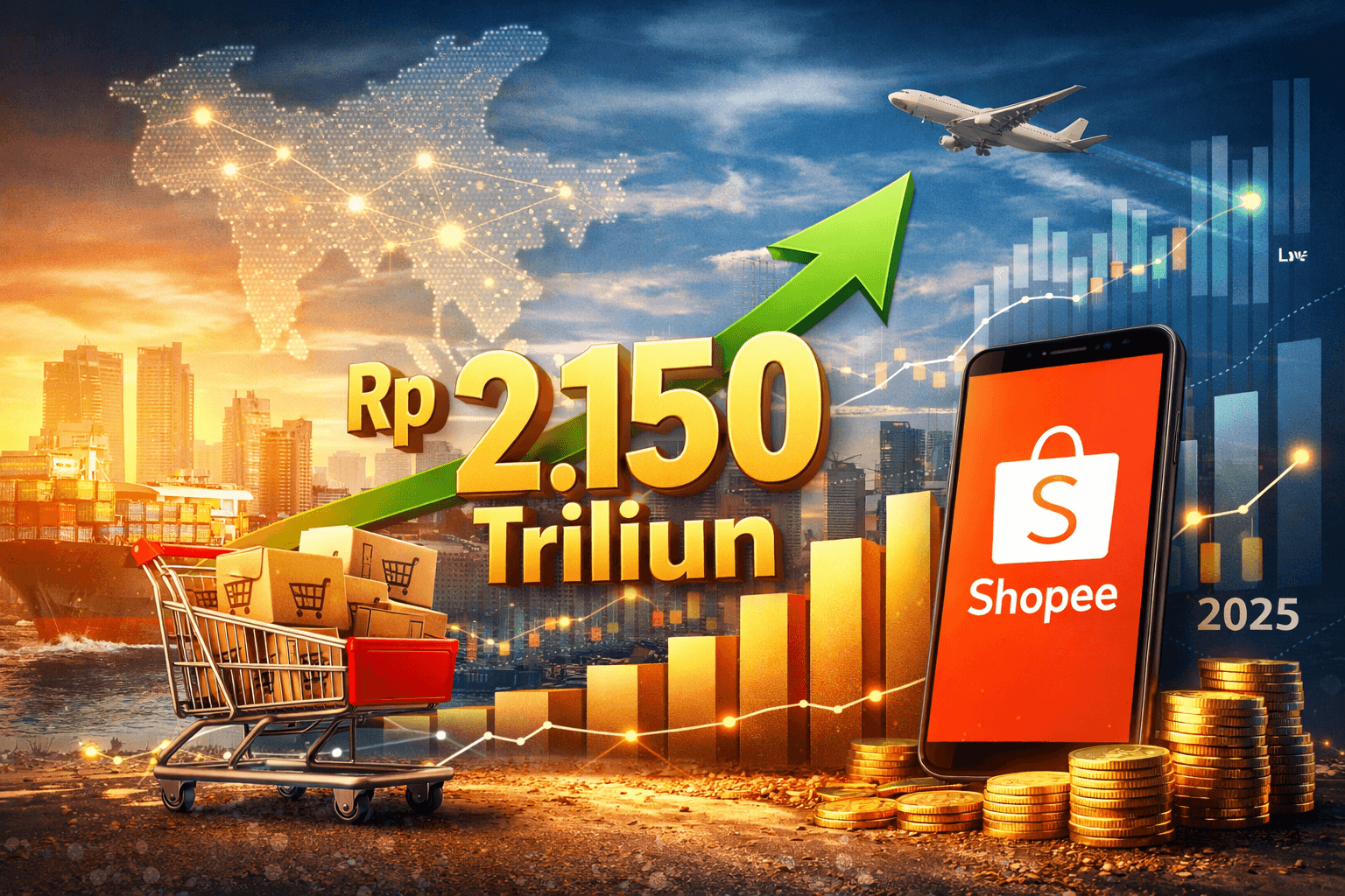 Pertumbuhan transaksi Shopee 2025 mencapai Rp2.150 triliun di Asia Tenggara