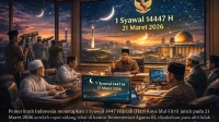 penetapan 1 syawal 1447 h 21 maret 2026 melalui sidang isbat dan pengamatan hilal di indonesia