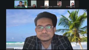 Tangkapan layar kelas pelatihan hukum online via platform video conference