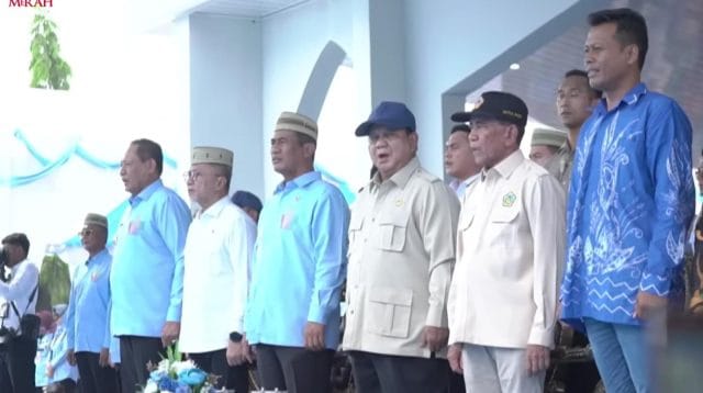 Presiden Prabowo Subianto menghadiri perayaan Pekan Nelayan Nasional di Gorontalo bersama para pejabat dan masyarakat nelayan