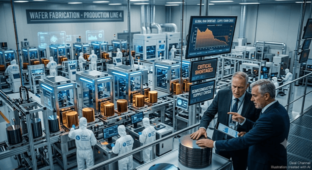 krisis-chip-memori-global-apple-tim-cook Ilustrasi kelangkaan silikon global mencerminkan krisis chip memori akibat ledakan teknologi kecerdasan buatan (AI) yang memicu RAMmageddon