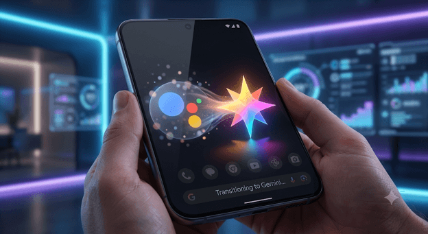 google-assistant-akan-hilang-diganti-gemini-ai Ilustrasi Google Assistant akan hilang dari perangkat Android dan digantikan sepenuhnya oleh teknologi Gemini AI.