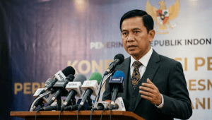 Kepala BGN Sudaryono memberikan keterangan pers secara tegas saat mengumumkan 833 dapur MBG ditutup permanen akibat pelanggaran higienitas dan sanitasi.