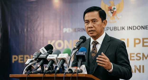 Kepala BGN Sudaryono memberikan keterangan pers secara tegas saat mengumumkan 833 dapur MBG ditutup permanen akibat pelanggaran higienitas dan sanitasi.