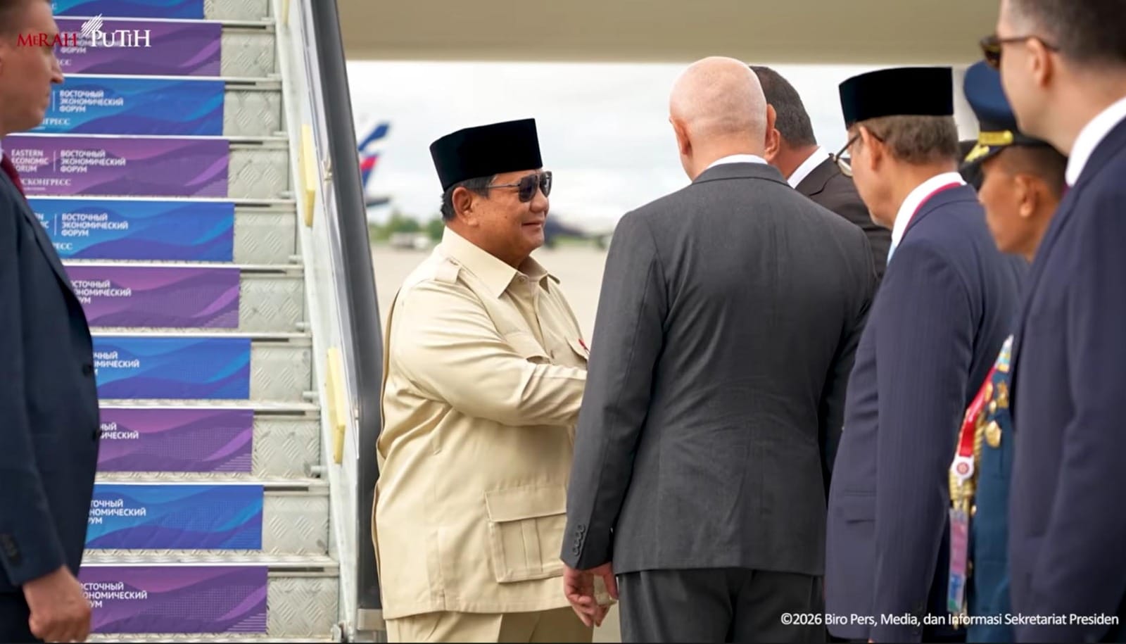 Kedatangan Presiden Prabowo di Vladivostok