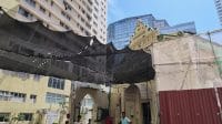 Bangunan Jami-Ul-Alfar Mosque yang berwarna merah putih di Colombo.