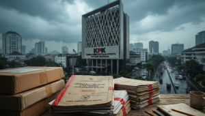 Gedung Merah Putih KPK menggelar penyidikan skandal dugaan korupsi cukai PT Djarum yang merugikan negara triliunan rupiah.