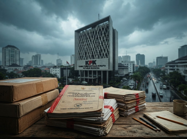 Gedung Merah Putih KPK menggelar penyidikan skandal dugaan korupsi cukai PT Djarum yang merugikan negara triliunan rupiah.